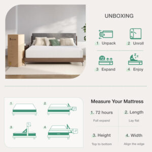 Novilla Full Size Mattress, 5 Inch Mattress Full Size Memory Foam with Gel-Infused & Airflow Wave-Cut Foam for Cool Touch & Pressure Relieving Mattresses in a Box CertiPUR-US Certified