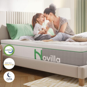Novilla Full Size Mattress, 5 Inch Mattress Full Size Memory Foam with Gel-Infused & Airflow Wave-Cut Foam for Cool Touch & Pressure Relieving Mattresses in a Box CertiPUR-US Certified