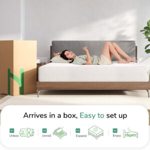 Novilla Full Size Mattress, 5 Inch Mattress Full Size Memory Foam with Gel-Infused & Airflow Wave-Cut Foam for Cool Touch & Pressure Relieving Mattresses in a Box CertiPUR-US Certified