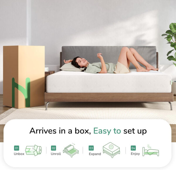 Novilla Full Size Mattress, 5 Inch Mattress Full Size Memory Foam with Gel-Infused & Airflow Wave-Cut Foam for Cool Touch & Pressure Relieving Mattresses in a Box CertiPUR-US Certified