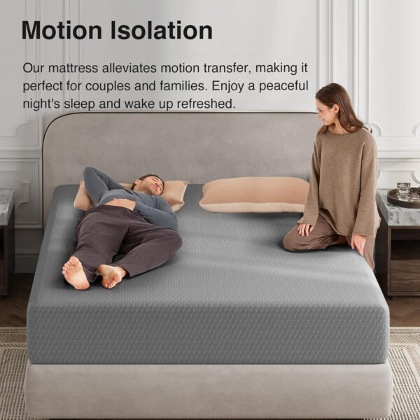 Novilla Queen Mattress 12 Inch, Queen Memory Foam Mattress for Cool Night Sleep & Pressure Relief, Wave Airflow Foam Mattresses for Heat Dissipation, CertiPUR-US Certified Mattresses in a Box