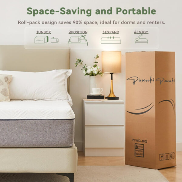 6888562f34dce912601bd69b5e0e5b63d94ead0ff3b66a291d519.jpg Twin Mattress, 6 Inch Memory Foam Twin Size Mattress in a Box with Washable Removable Cover, Soft and Comfortable, Pressure Relief, Medium Firmness