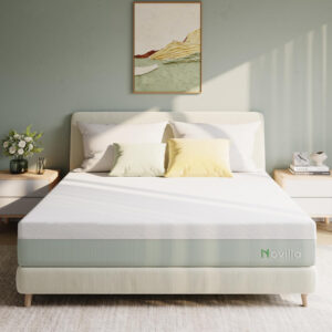 Novilla Queen Size Mattress, 12 Inch Gel Memory Foam Mattress for Cool Night & Pressure Relief, Medium Plush Feel with Motion Isolating, Bliss