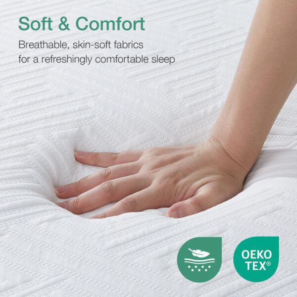 Novilla Queen Size Mattress, 12 Inch Gel Memory Foam Mattress for Cool Night & Pressure Relief, Medium Plush Feel with Motion Isolating, Bliss