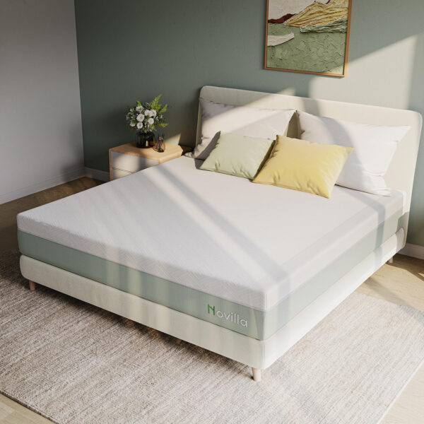 Novilla Queen Size Mattress, 12 Inch Gel Memory Foam Mattress for Cool Night & Pressure Relief, Medium Plush Feel with Motion Isolating, Bliss