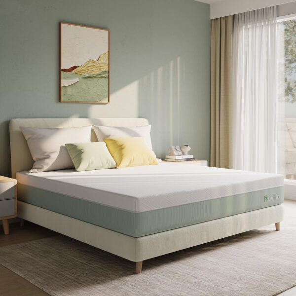 Novilla Queen Size Mattress, 12 Inch Gel Memory Foam Mattress for Cool Night & Pressure Relief, Medium Plush Feel with Motion Isolating, Bliss