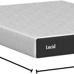 LUCID 12 Inch Memory Foam Mattress - Medium Feel - Memory Foam Infused with Bamboo Charcoal - Gel Infusions - CertiPUR-US Certified - Breathable - Full