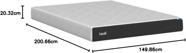 LUCID 12 Inch Memory Foam Mattress - Medium Feel - Memory Foam Infused with Bamboo Charcoal - Gel Infusions - CertiPUR-US Certified - Breathable - Full