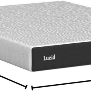 LUCID 12 Inch Memory Foam Mattress - Medium Feel - Memory Foam Infused with Bamboo Charcoal - Gel Infusions - CertiPUR-US Certified - Breathable - Full
