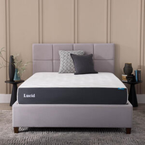 LUCID 12 Inch Memory Foam Mattress - Medium Feel - Memory Foam Infused with Bamboo Charcoal - Gel Infusions - CertiPUR-US Certified - Breathable - Full