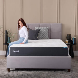 LUCID 12 Inch Memory Foam Mattress - Medium Feel - Memory Foam Infused with Bamboo Charcoal - Gel Infusions - CertiPUR-US Certified - Breathable - Full