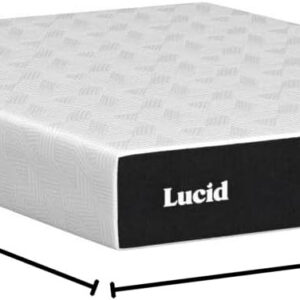 LUCID 12 Inch Memory Foam Mattress - Medium Feel - Memory Foam Infused with Bamboo Charcoal - Gel Infusions - CertiPUR-US Certified - Breathable - Full