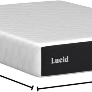 LUCID 12 Inch Memory Foam Mattress - Medium Feel - Memory Foam Infused with Bamboo Charcoal - Gel Infusions - CertiPUR-US Certified - Breathable - Full