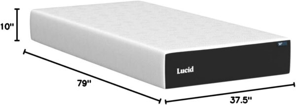 LUCID 12 Inch Memory Foam Mattress - Medium Feel - Memory Foam Infused with Bamboo Charcoal - Gel Infusions - CertiPUR-US Certified - Breathable - Full