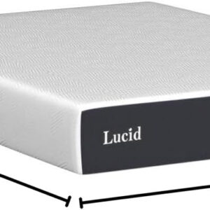 LUCID 12 Inch Memory Foam Mattress - Medium Feel - Memory Foam Infused with Bamboo Charcoal - Gel Infusions - CertiPUR-US Certified - Breathable - Full