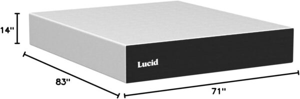 LUCID 12 Inch Memory Foam Mattress - Medium Feel - Memory Foam Infused with Bamboo Charcoal - Gel Infusions - CertiPUR-US Certified - Breathable - Full