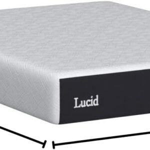 LUCID 12 Inch Memory Foam Mattress - Medium Feel - Memory Foam Infused with Bamboo Charcoal - Gel Infusions - CertiPUR-US Certified - Breathable - Full