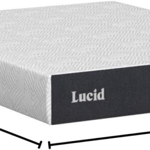 LUCID 12 Inch Memory Foam Mattress - Medium Feel - Memory Foam Infused with Bamboo Charcoal - Gel Infusions - CertiPUR-US Certified - Breathable - Full