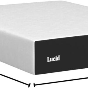 LUCID 12 Inch Memory Foam Mattress - Medium Feel - Memory Foam Infused with Bamboo Charcoal - Gel Infusions - CertiPUR-US Certified - Breathable - Full
