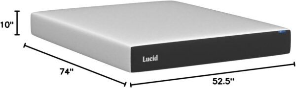 LUCID 12 Inch Memory Foam Mattress - Medium Feel - Memory Foam Infused with Bamboo Charcoal - Gel Infusions - CertiPUR-US Certified - Breathable - Full