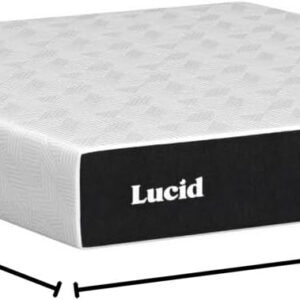 LUCID 12 Inch Memory Foam Mattress - Medium Feel - Memory Foam Infused with Bamboo Charcoal - Gel Infusions - CertiPUR-US Certified - Breathable - Full