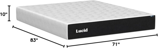 LUCID 12 Inch Memory Foam Mattress - Medium Feel - Memory Foam Infused with Bamboo Charcoal - Gel Infusions - CertiPUR-US Certified - Breathable - Full