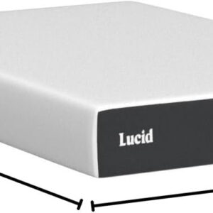 LUCID 12 Inch Memory Foam Mattress - Medium Feel - Memory Foam Infused with Bamboo Charcoal - Gel Infusions - CertiPUR-US Certified - Breathable - Full