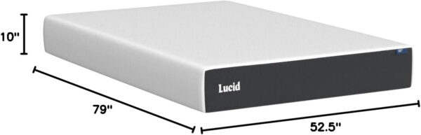 LUCID 12 Inch Memory Foam Mattress - Medium Feel - Memory Foam Infused with Bamboo Charcoal - Gel Infusions - CertiPUR-US Certified - Breathable - Full