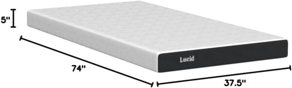 LUCID 12 Inch Memory Foam Mattress - Medium Feel - Memory Foam Infused with Bamboo Charcoal - Gel Infusions - CertiPUR-US Certified - Breathable - Full
