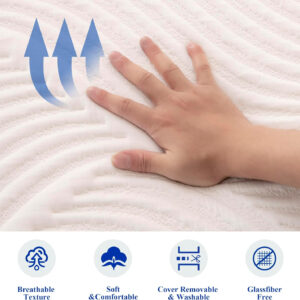 68885894480f8e34f665824b21a60d526d5e9b25fb7d21d58ae8e.jpg 8 Inch Twin Memory Foam Mattress for Cool Sleep Medium Firm Feel Zoned Pressure Relief Certified Safe Foams Fiberglass Free Bed in A Box