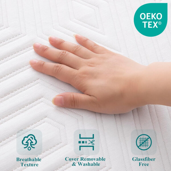 688858ca03a6e54100fb22eba37fb34b97167aae8456329191c13.jpg 8 Inch Twin Memory Foam Mattress for Cool Sleep Medium Firm Feel Zoned Pressure Relief Certified Safe Foams Fiberglass Free Bed in A Box