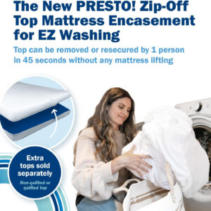 CleanRest Presto! Zip-Off Top Mattress Encasement – Hypoallergenic, Waterproof, Bed Bug Proof Protector – Twin XL