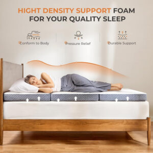 688859e70b193f0d241e33fa66d2e2ffb665efdc5c2d629dfc6f5.jpg Sweetnight Tri Folding Mattress - 4-inch Single Size Foldable Mattress with a Collapsible and Washable Cover | Medium-Firm with Non-Slip Design | Suitable for RV Travel, Camping, Guest