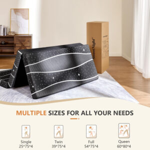 68885a09d386cf7d1d03a7b66bce4e33cc84f903fb16f8cf65895.jpg Sweetnight Tri Folding Mattress - 4-inch Single Size Foldable Mattress with a Collapsible and Washable Cover | Medium-Firm with Non-Slip Design | Suitable for RV Travel, Camping, Guest