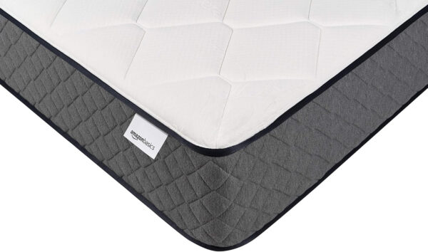 68885acf398a56545a9623452816ce259fd0ef16bd0a2808bb7a6.jpg Amazon Basics Memory Foam Mattress, Twin Size Mattress, Hybrid, 10-Inch, Medium Feel, Motion Isolation Springs, White/Gray