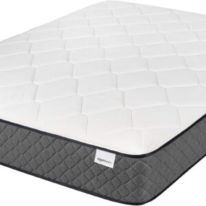 68885ad4b5a18f85589bb4ea565995f16ba2bb6bee404576e2bf1.jpg Amazon Basics Memory Foam Mattress, Twin Size Mattress, Hybrid, 10-Inch, Medium Feel, Motion Isolation Springs, White/Gray