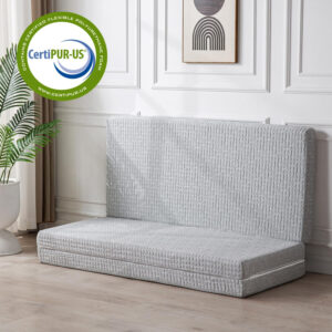 Folding Mattress 3in TwinXL Memory Foam Tri-Folding Mattress with Washable Cover Foldable Floor Mat for Guest Bed, Camping, Yoga, RV Travel, White