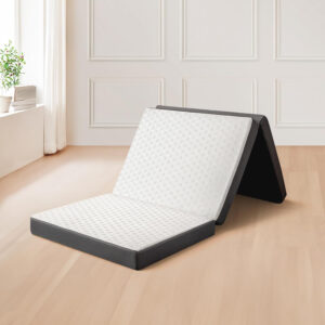 Folding Mattress 3in TwinXL Memory Foam Tri-Folding Mattress with Washable Cover Foldable Floor Mat for Guest Bed, Camping, Yoga, RV Travel, White