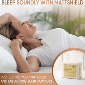 Luxury Waterproof Organic Mattress Protector King - Organic Cotton Breathable Mattress Pad Cover - New 380 GSM Comfort - Deep Pocket - Jersey Cotton Skirt - Fitted Comfort