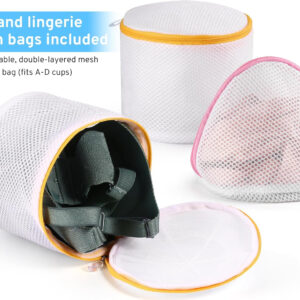 Ultimate 7 Pack 6 Size Mesh Laundry Bags Set for Delicates with AUTO-Lock Zipper, Lingerie Bags for Washing Delicates, Laundry Bags Mesh Wash Bags, Delicates Laundry Bag for Jeans,Blouse,Stocking,Bra