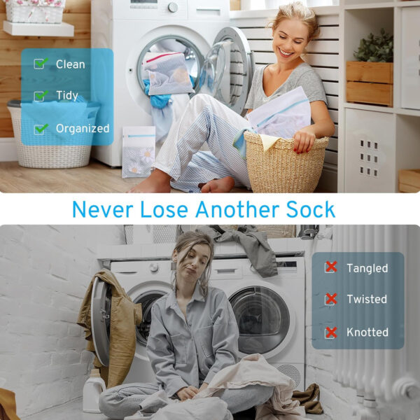 Ultimate 7 Pack 6 Size Mesh Laundry Bags Set for Delicates with AUTO-Lock Zipper, Lingerie Bags for Washing Delicates, Laundry Bags Mesh Wash Bags, Delicates Laundry Bag for Jeans,Blouse,Stocking,Bra