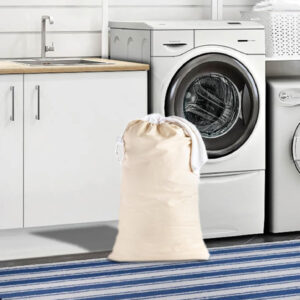 COTTON CRAFT Extra Large Laundry Bags -4 Pack Heavy Duty Durable Cotton Canvas Drawstring Closure Washable Laundry Bag - Back to School Travel College Dorm Basket Liner Clothes Organizer - XL 28 x 36