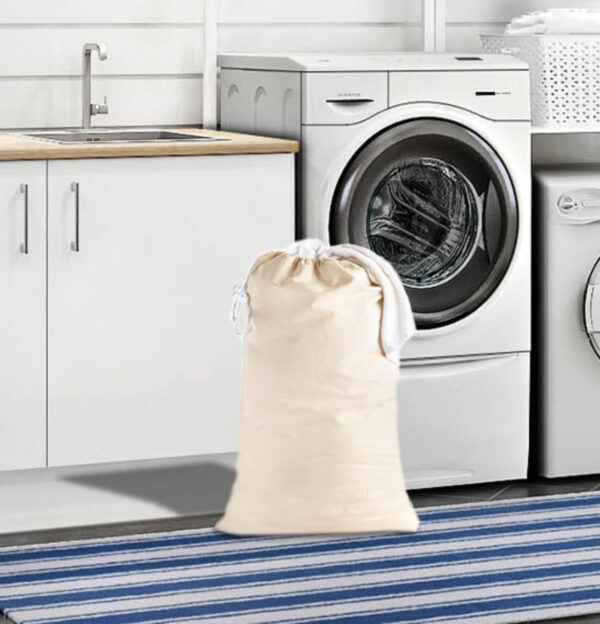 COTTON CRAFT Extra Large Laundry Bags -4 Pack Heavy Duty Durable Cotton Canvas Drawstring Closure Washable Laundry Bag - Back to School Travel College Dorm Basket Liner Clothes Organizer - XL 28 x 36