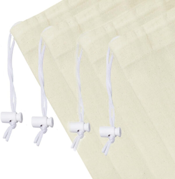 COTTON CRAFT Extra Large Laundry Bags -4 Pack Heavy Duty Durable Cotton Canvas Drawstring Closure Washable Laundry Bag - Back to School Travel College Dorm Basket Liner Clothes Organizer - XL 28 x 36