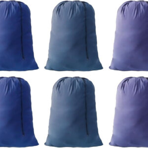 Extra Large Laundry Bag 6 Pack, Varied Colors, Travel Laundry Bags with Drawstring Closure, 30"x40", for college, dorm and apartment dwellers (6PCS)