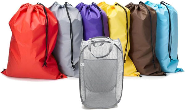 Extra Large Laundry Bag 6 Pack, Varied Colors, Travel Laundry Bags with Drawstring Closure, 30"x40", for college, dorm and apartment dwellers (6PCS)
