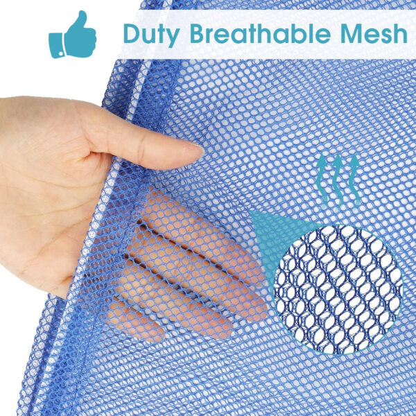 2 Pack Mesh Laundry Bags, 23 x 34 Inches Heavy Duty Mesh Laundry Bag, Large Laundry Drawstring Bag for College, Dorm, Travel, Family and Apartment Dwellers, Black
