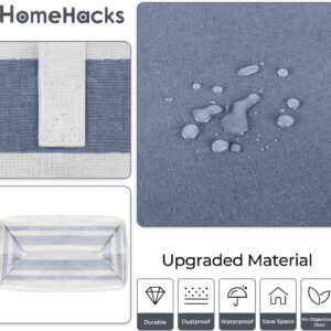 68885e615295f2a79cc20359c1b7231fd6dbb03a1d5c262cfc8cb.jpg HomeHacks 2 Pack Large Laundry Baskets, Waterproof, Freestanding Laundry Hampers, Collapsible Clothes Hamper with Reinforced Handles in Laundry Room, College Dorm, Bathroom, Bedroom (Grey, 75Lx2)