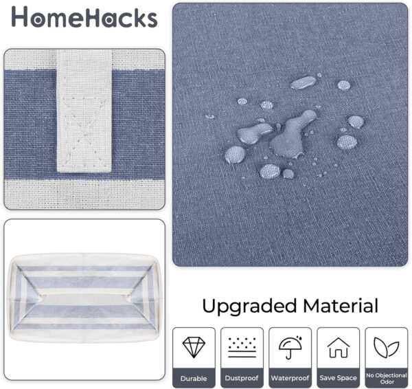 68885e615295f2a79cc20359c1b7231fd6dbb03a1d5c262cfc8cb.jpg HomeHacks 2 Pack Large Laundry Baskets, Waterproof, Freestanding Laundry Hampers, Collapsible Clothes Hamper with Reinforced Handles in Laundry Room, College Dorm, Bathroom, Bedroom (Grey, 75Lx2)