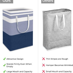 68885e7b8b2a4a304ef30a6264ca6e978543919ea6878032e03c5.jpg HomeHacks 2 Pack Large Laundry Baskets, Waterproof, Freestanding Laundry Hampers, Collapsible Clothes Hamper with Reinforced Handles in Laundry Room, College Dorm, Bathroom, Bedroom (Grey, 75Lx2)